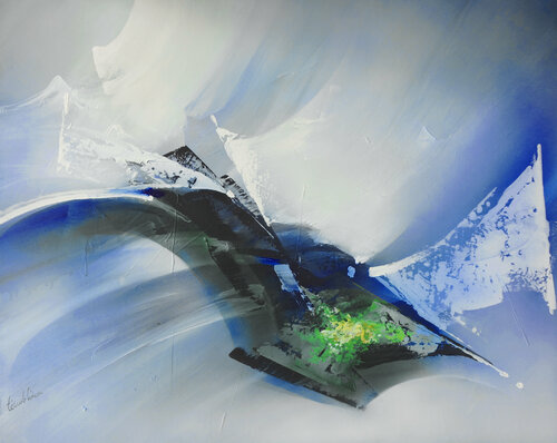 "Composition 674"   ( Abstraction lyrique ) di Alain Brunet "Tenurb-Géneau", Pittura in vendita su Singulart