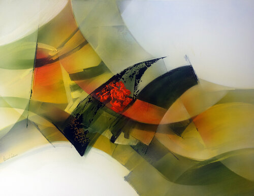 "Composition 734"  ( Abstraction lyrique ) Alain Brunet "Tenurb-Géneau"