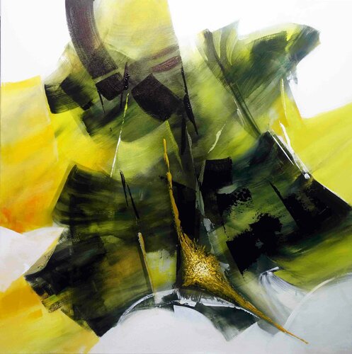 "Composition 463"  ( Abstraction lyrique ) di Alain Brunet "Tenurb-Géneau", Pittura in vendita su Singulart
