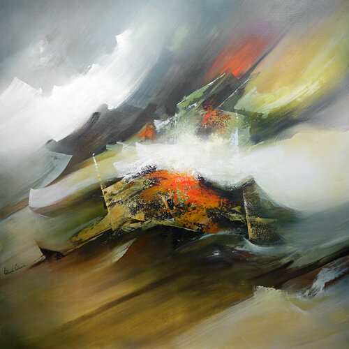 "Composition 550"   ( Abstraction lyrique ) par Alain Brunet "Tenurb-Géneau", Peinture en vente sur Singulart