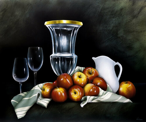 "Pommes au grand bachamois" von Alain Brunet "Tenurb-Géneau", Malerei kaufen auf Singulart