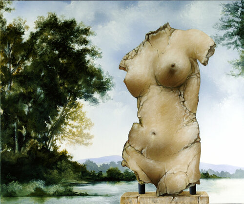 "Aphrodite lake" par Alain Brunet "Tenurb-Géneau", Peinture en vente sur Singulart