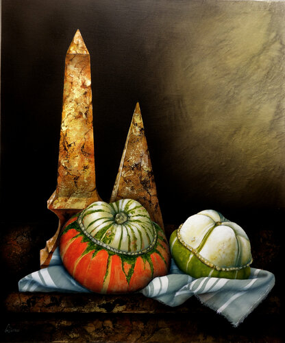 "Chapeaux turcs à Louxor" van Alain Brunet "Tenurb-Géneau", Schilderij te koop op Singulart
