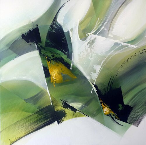 "Composition 741"  ( Abstraction lyrique ) di Alain Brunet "Tenurb-Géneau", Pittura in vendita su Singulart
