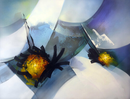 "Composition 742"   ( Abstraction lyrique ) von Alain Brunet "Tenurb-Géneau", Malerei kaufen auf Singulart