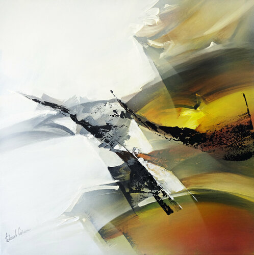 "Composition 688"  ( Abstraction lyrique ) par Alain Brunet "Tenurb-Géneau", Peinture en vente sur Singulart