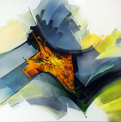 "Composition 745"    ( Abstraction lyrique ) Alain Brunet "Tenurb-Géneau"