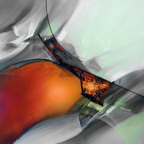 "Composition 748"  ( Abstraction lyrique ) by Alain Brunet "Tenurb-Géneau", Painting for Sale on Singulart