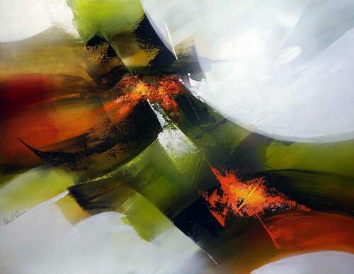 "Composition 656"   ( Abstraction lyrique ) di Alain Brunet "Tenurb-Géneau", Pittura in vendita su Singulart