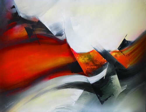 "Composition 602"   ( Abstraction lyrique ) di Alain Brunet "Tenurb-Géneau", Pittura in vendita su Singulart
