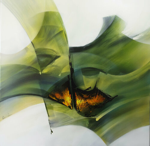 "Composition 696"  ( Abstraction lyrique ) Alain Brunet "Tenurb-Géneau"