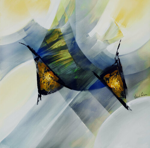 "Composition 753"   ( Abstraction lyrique ) di Alain Brunet "Tenurb-Géneau", Pittura in vendita su Singulart