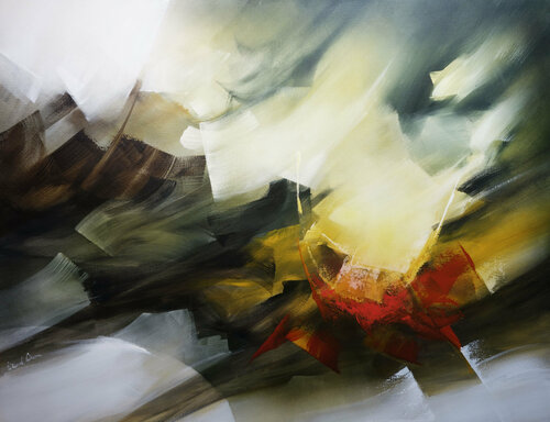 "Composition 526"  (Abstraction lyrique : paysagisme abstrait ) Alain Brunet "Tenurb-Géneau"