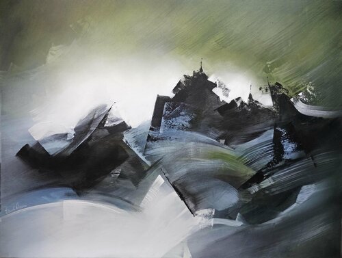 "Composition 603"  (Abstraction lyrique : paysagisme abstrait ) Alain Brunet "Tenurb-Géneau"