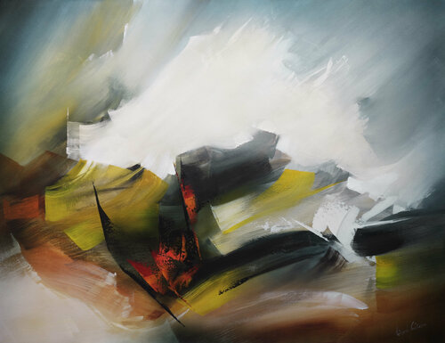 "Composition 553"  (Abstraction lyrique : paysagisme abstrait ) Alain Brunet "Tenurb-Géneau"