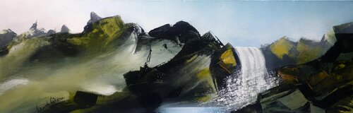 "Composition 407"  (Abstraction lyrique : paysagisme abstrait ) Alain Brunet "Tenurb-Géneau"