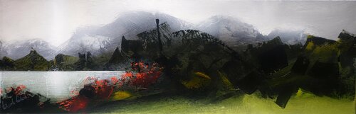 "Composition 408"   (Abstraction lyrique : paysagisme abstrait ) par Alain Brunet "Tenurb-Géneau", Peinture en vente sur Singulart