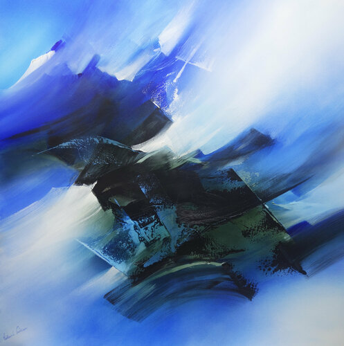 "Composition 566"  ( Abstraction lyrique ) par Alain Brunet "Tenurb-Géneau", Peinture en vente sur Singulart