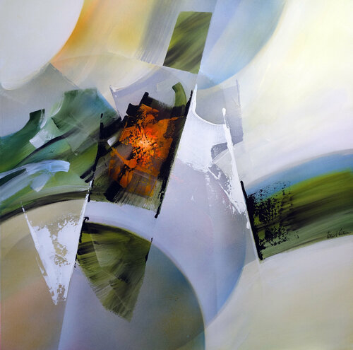 "Composition 755"   ( Abstraction lyrique ) di Alain Brunet "Tenurb-Géneau", Pittura in vendita su Singulart