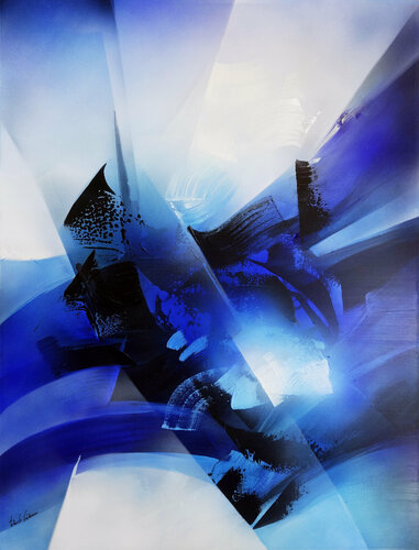 "Composition 633"   ( Abstraction lyrique ) van Alain Brunet "Tenurb-Géneau", Schilderij te koop op Singulart