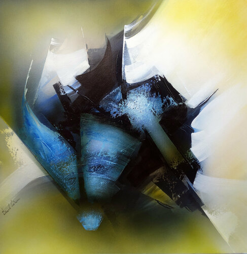 "Composition 599"  ( Abstraction lyrique ) di Alain Brunet "Tenurb-Géneau", Pittura in vendita su Singulart
