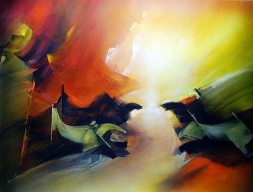 "Composition 641"   ( Abstraction lyrique ) von Alain Brunet "Tenurb-Géneau", Malerei kaufen auf Singulart