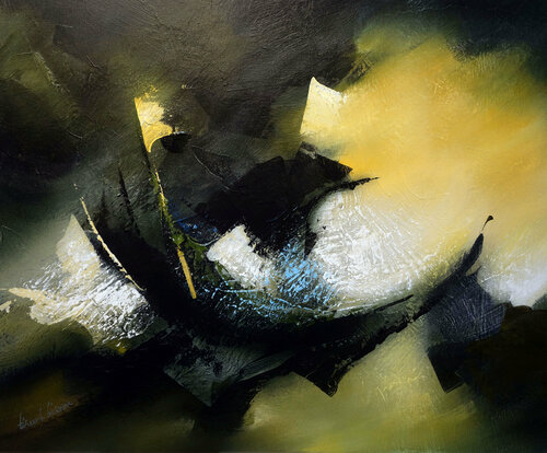 "Composition 399"   ( Abstraction lyrique ) di Alain Brunet "Tenurb-Géneau", Pittura in vendita su Singulart
