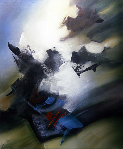 "Composition 420"  ( Abstraction lyrique ) van Alain Brunet "Tenurb-Géneau", Schilderij te koop op Singulart