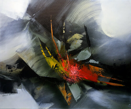 "Composition 446"   ( Abstraction lyrique ) Alain Brunet "Tenurb-Géneau"