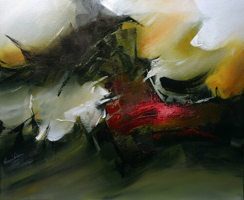 "Composition 437"  ( Abstraction lyrique ) Alain Brunet "Tenurb-Géneau"