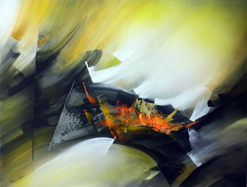 "Composition 560"   ( Abstraction lyrique ) di Alain Brunet "Tenurb-Géneau", Pittura in vendita su Singulart
