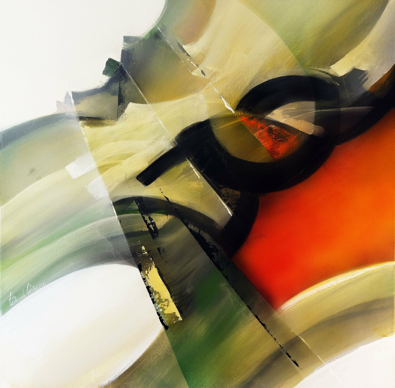 "Composition 778"  ( Abstraction lyrique ) Alain Brunet "Tenurb-Géneau" Dipinto originale in vendita