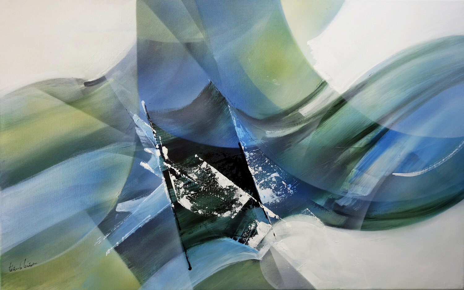 "Composition 783"    ( Abstraction gestuelle ) Alain Brunet "Tenurb-Géneau"