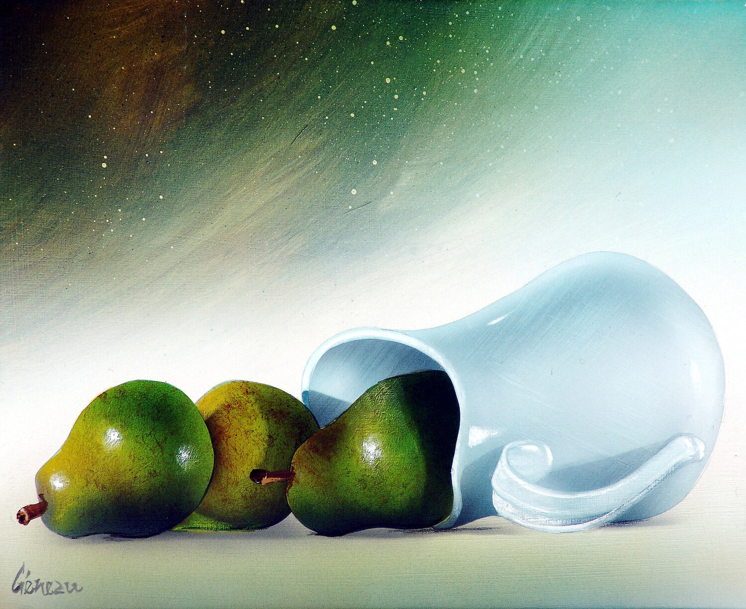 "POTAPOIRES" Alain Brunet "Tenurb-Géneau" Originalgemälde zu verkaufen