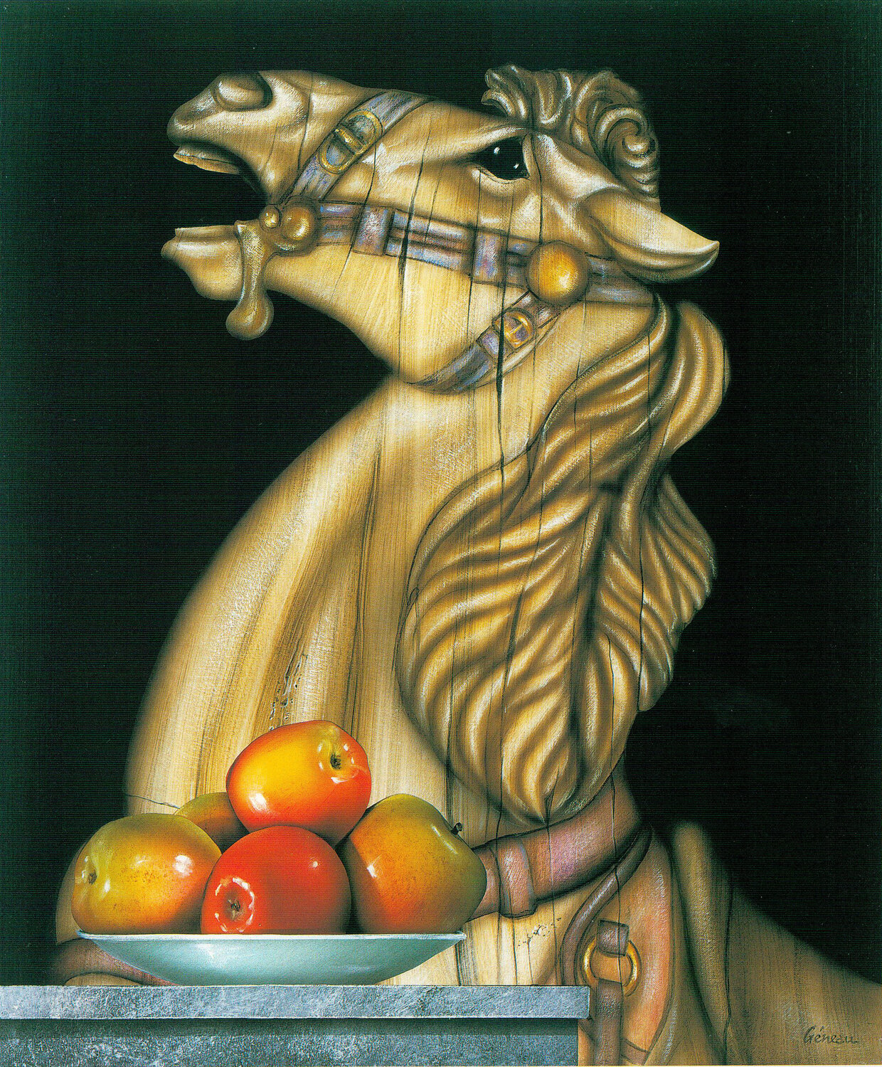 "AUX SOURCES D'HIPPOCRENE" Alain Brunet "Tenurb-Géneau" Peinture originale à vendre