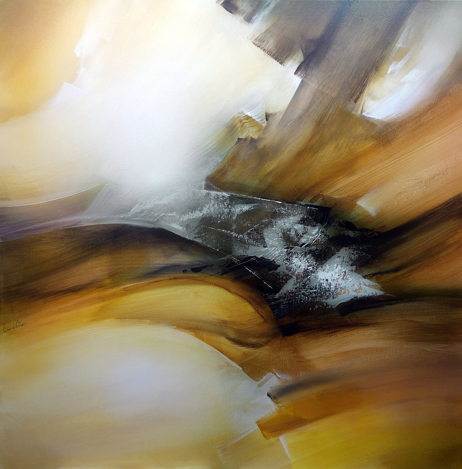 "COMPOSITION 551" Alain Brunet "Tenurb-Géneau" Dipinto originale in vendita