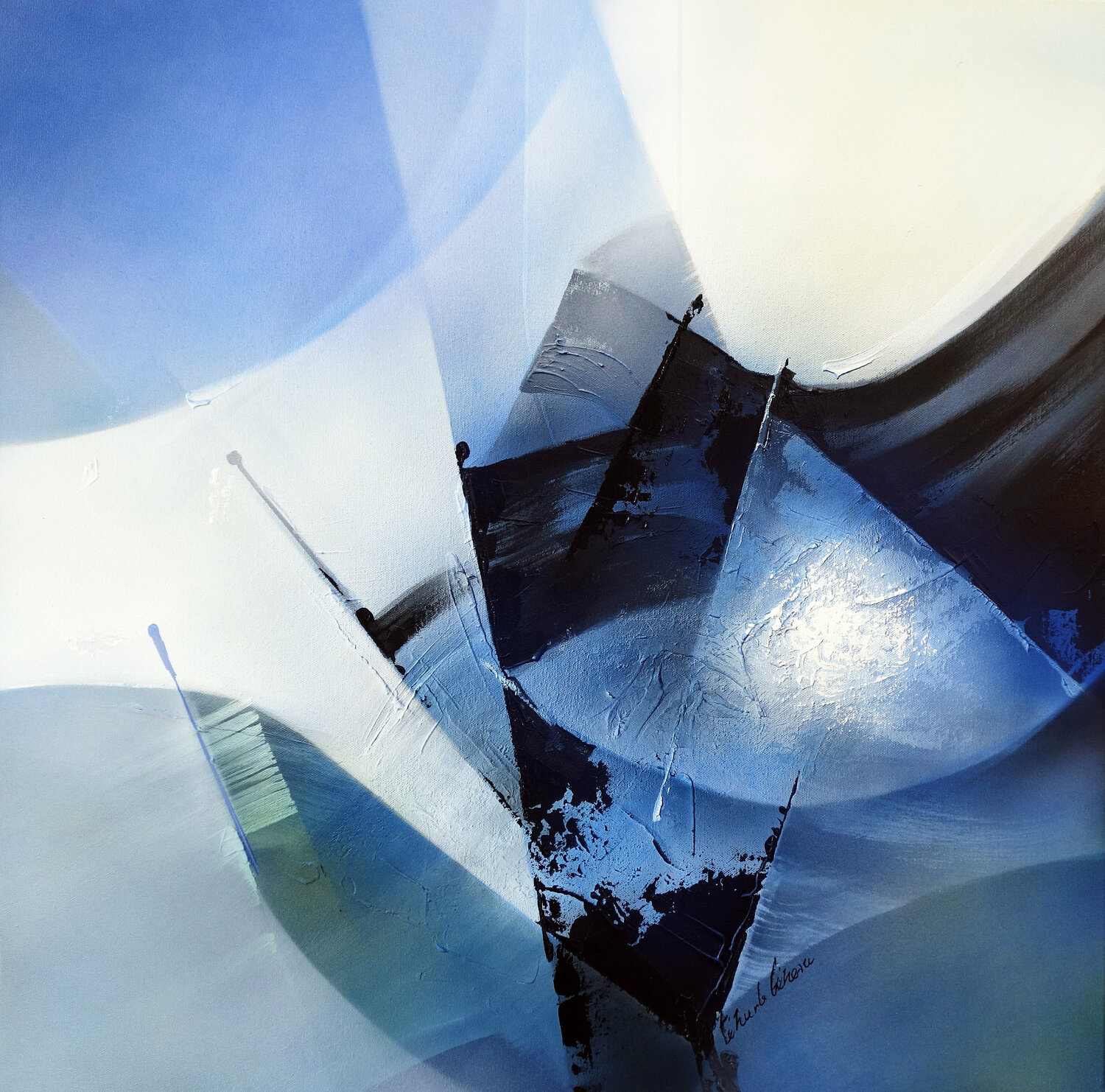 "Composition 751"  ( Abstraction lyrique ) Alain Brunet "Tenurb-Géneau"