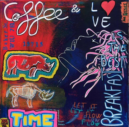 Coffee & Love van Javier Santana, Schilderij te koop op Singulart