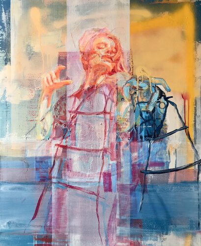 Hilandera (Spinner) par Javier Santana, Peinture en vente sur Singulart
