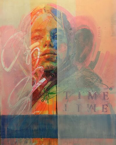 El espejo del tiempo (The mirror of Time) van Javier Santana, Schilderij te koop op Singulart