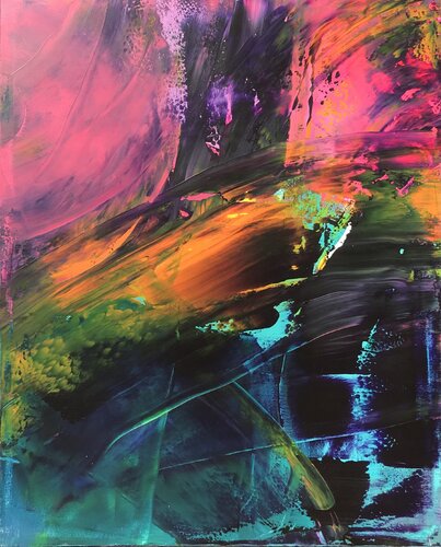 The Universe and me par Javier Santana, Peinture en vente sur Singulart