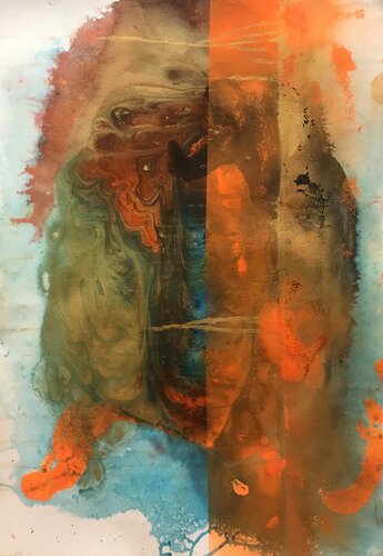 El amor, entra fuerte y se va suave van Javier Santana, Schilderij te koop op Singulart