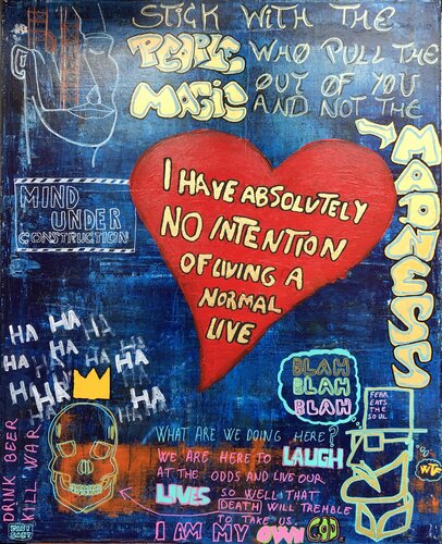 NO INTENTION van Javier Santana, Schilderij te koop op Singulart