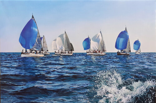 SEA BREEZE IN SAILS von Tatiana Rezvaya, Malerei kaufen auf Singulart
