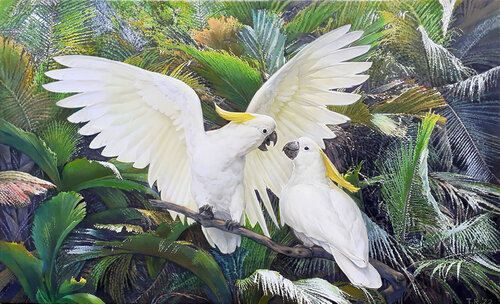 COCKATOOS von Tatiana Rezvaya, Malerei kaufen auf Singulart