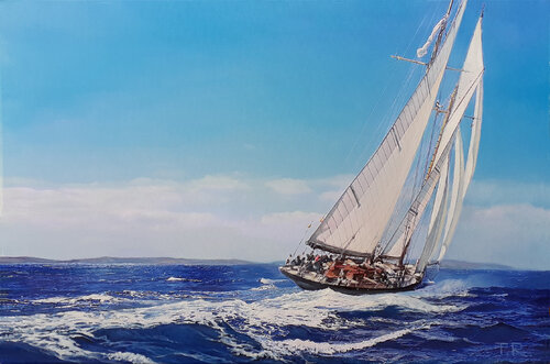 FLYING ON THE WAVES von Tatiana Rezvaya, Malerei kaufen auf Singulart