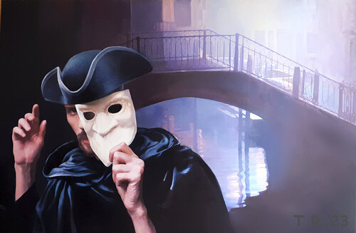 AN ENCOUNTER / A MAGIC OF VENICE von Tatiana Rezvaya, Malerei kaufen auf Singulart