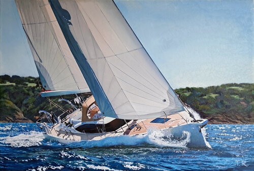 SUMMER, SUN, SEA, SAILS von Tatiana Rezvaya, Malerei kaufen auf Singulart