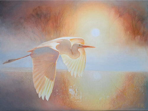 FLY INTO THE SUNRISE von Tatiana Rezvaya, Malerei kaufen auf Singulart