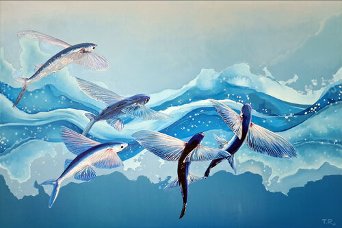 FLYING FISH von Tatiana Rezvaya, Malerei kaufen auf Singulart